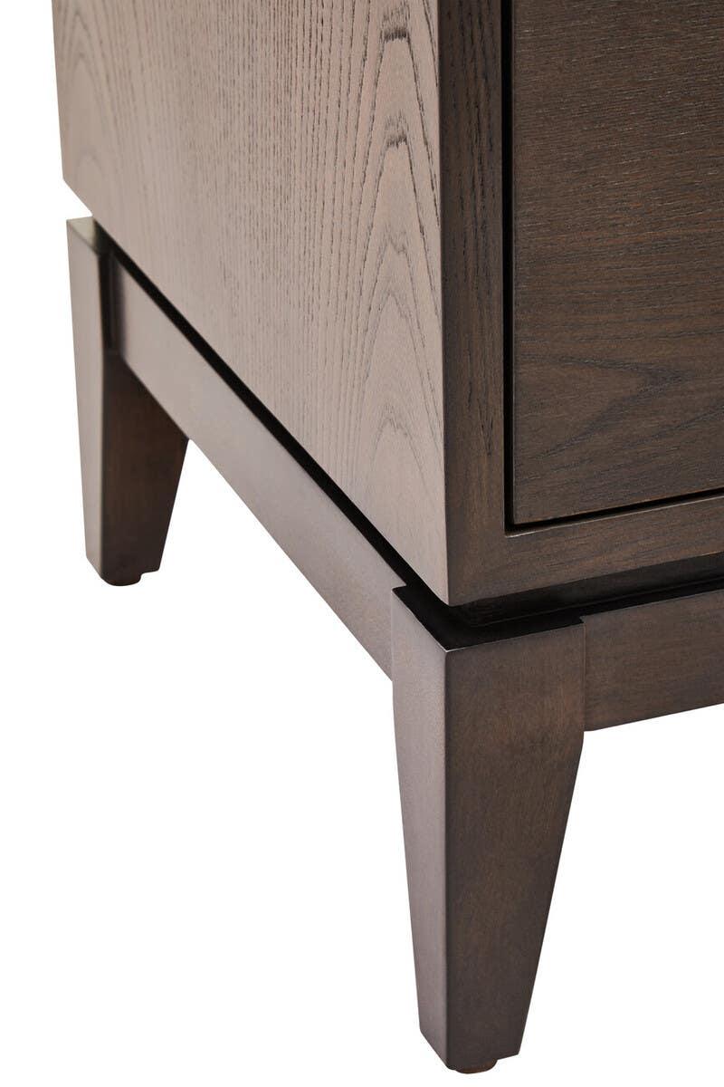 Rustic Elegance Antique Grey Elm Wood Sideboard with Two Doors