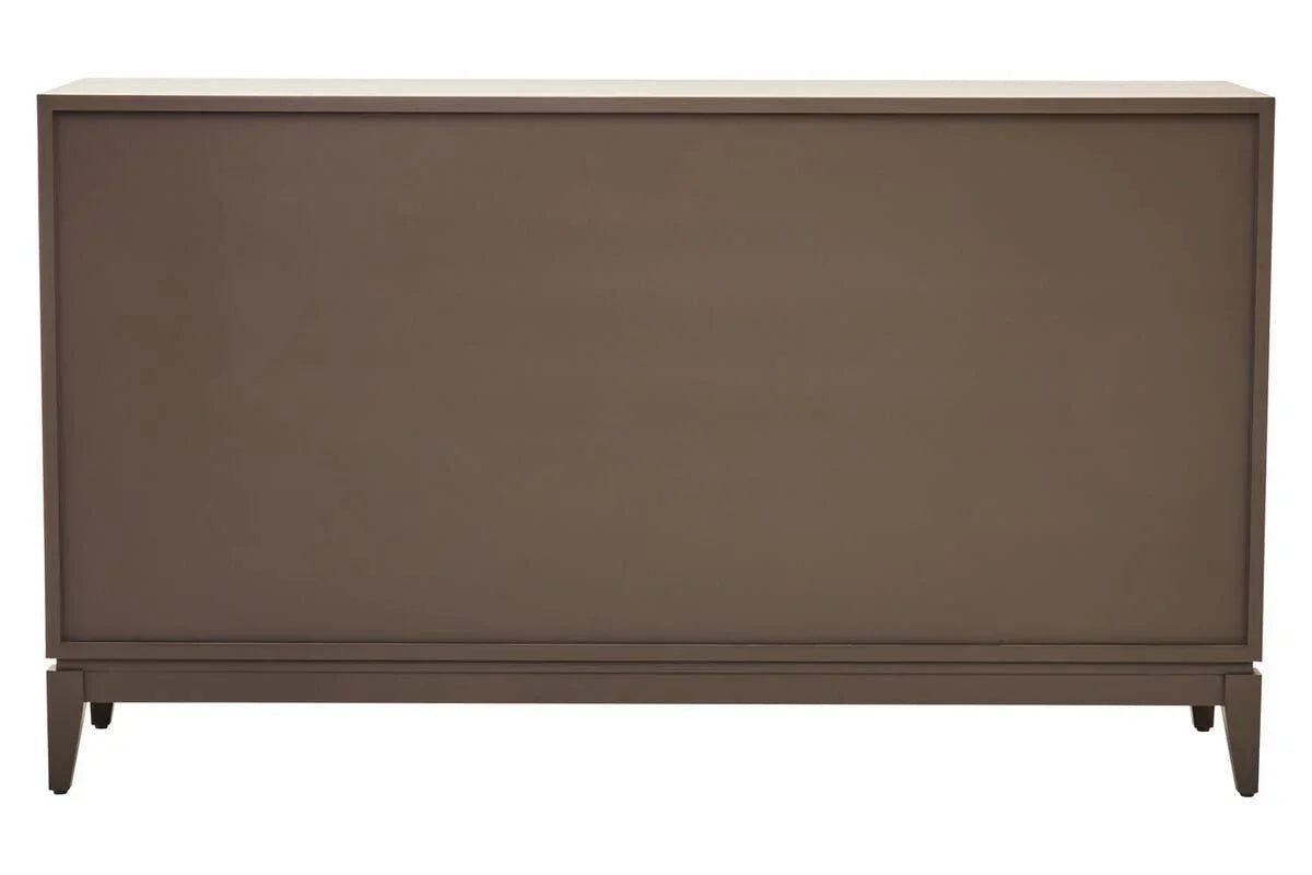 Rustic Charm 4-Door Antique Grey Sideboard