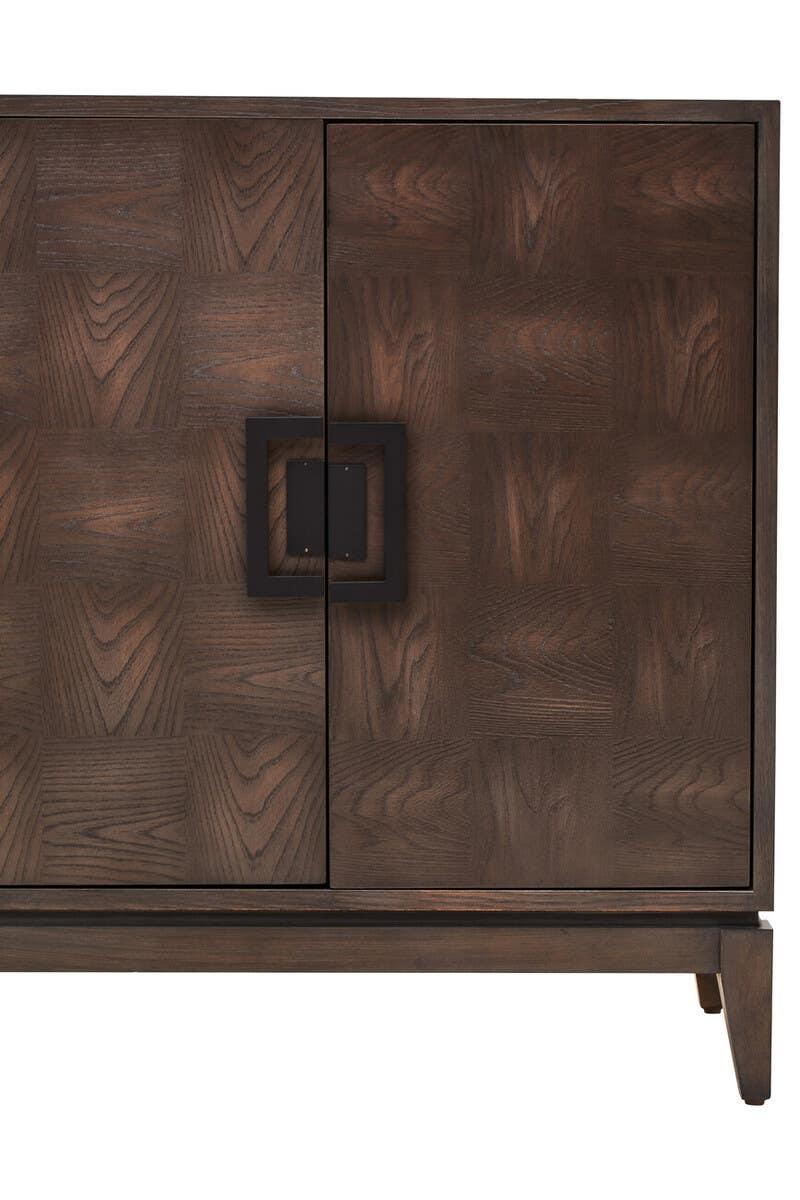 Rustic Charm 4-Door Antique Grey Sideboard