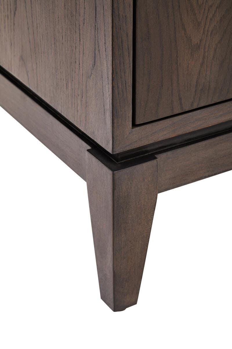 Rustic Charm 4-Door Antique Grey Sideboard