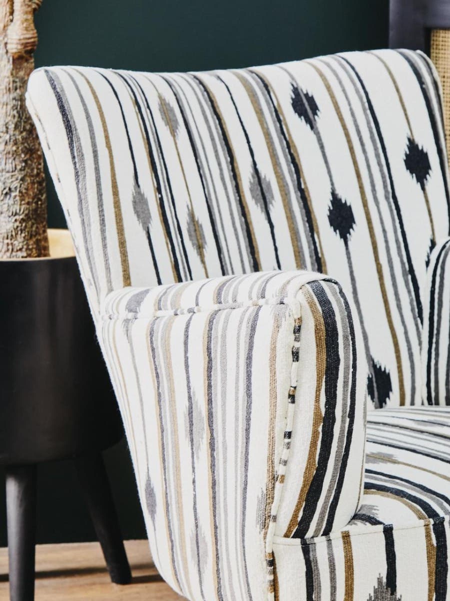 Modern Diamond Weave Armchair