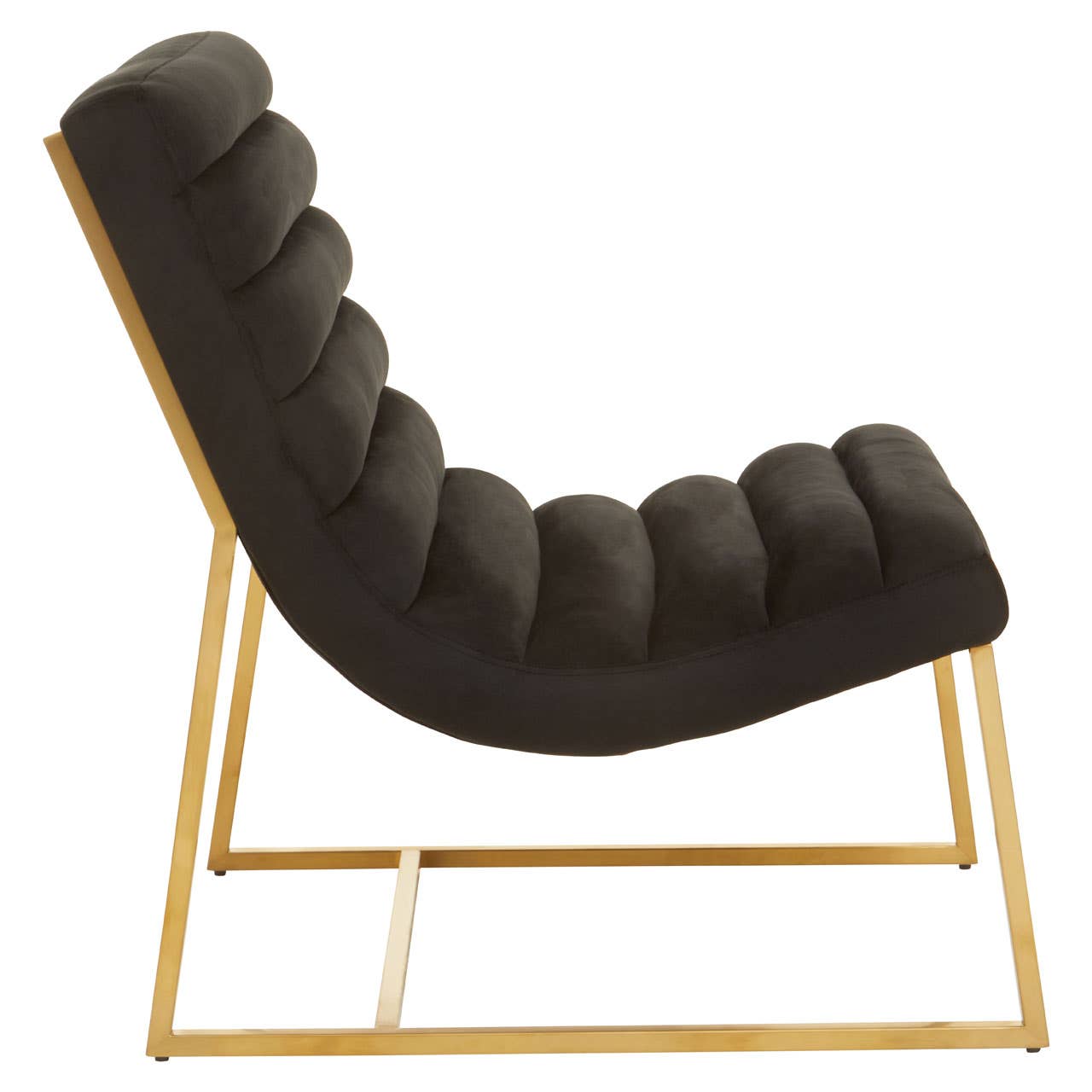 Luxe Black Velvet Lounge Chair