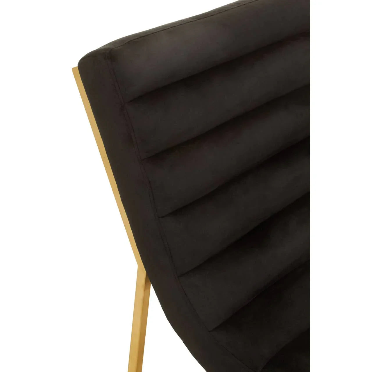 Luxe Black Velvet Lounge Chair