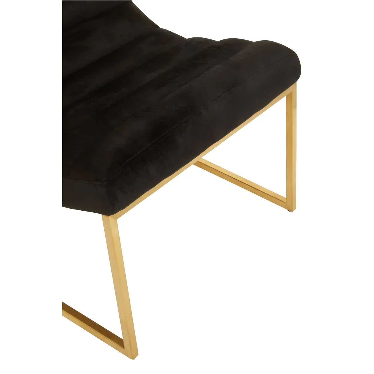 Luxe Black Velvet Lounge Chair