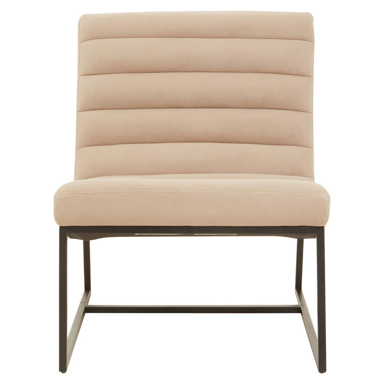 Luxe Ivory Velvet Lounge Chair