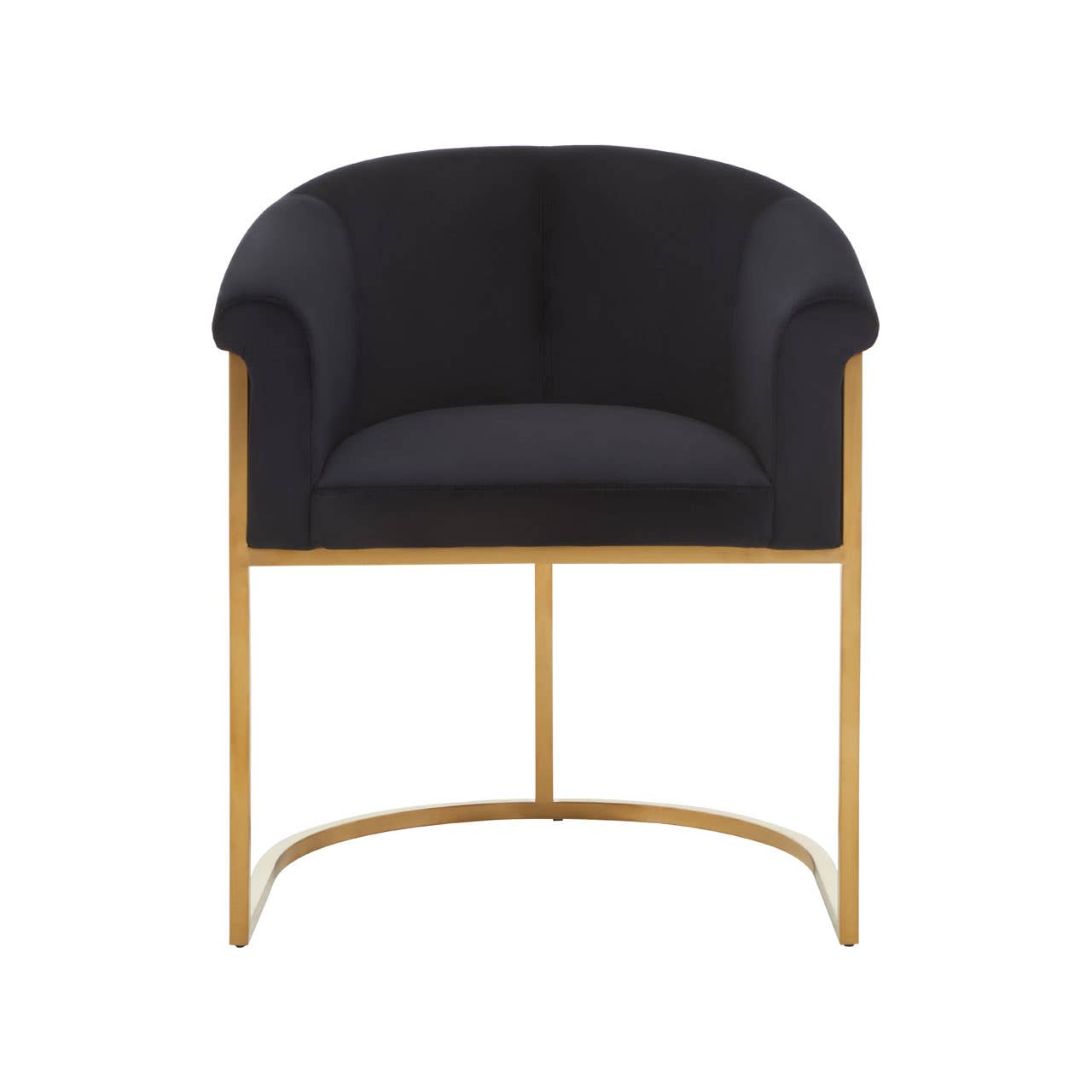 Luxe Black Velvet Dining Chair