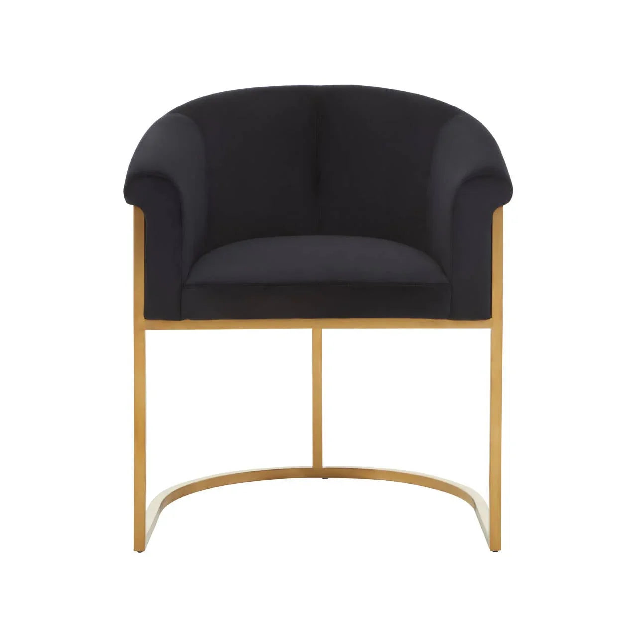 Luxe Black Velvet Dining Chair