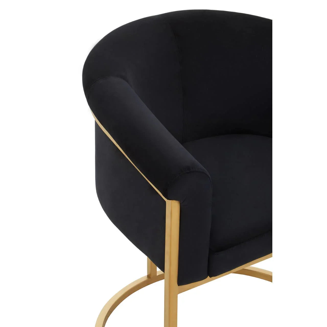Luxe Black Velvet Dining Chair