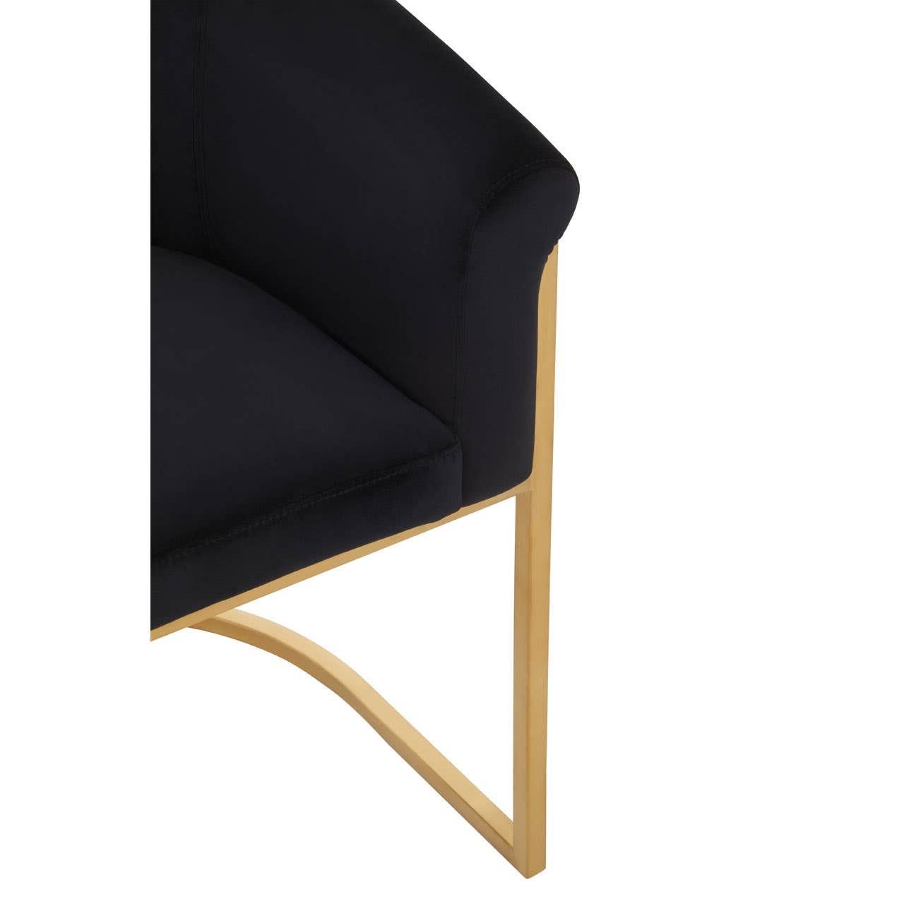 Luxe Black Velvet Dining Chair
