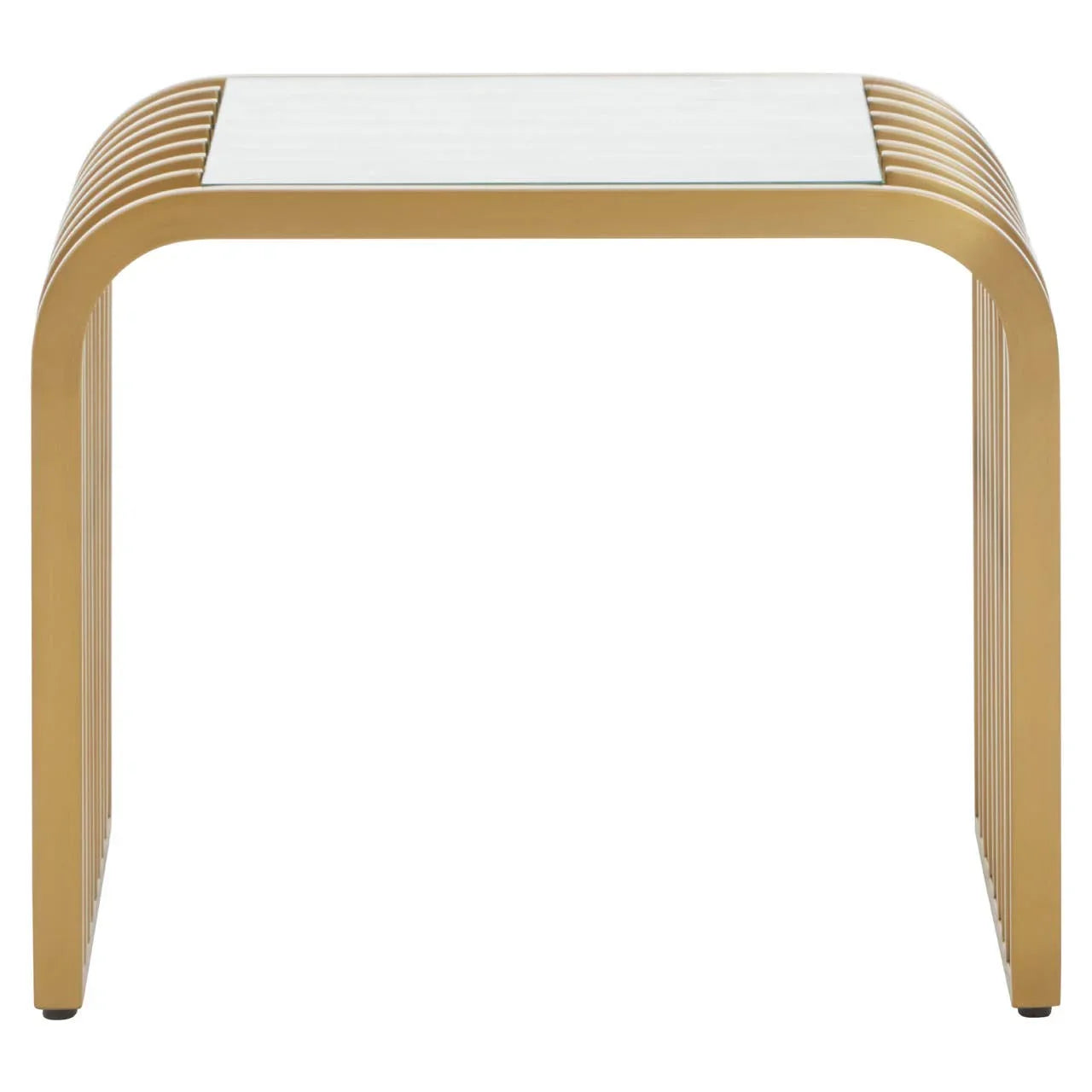 Elegance Gold Glass End Table