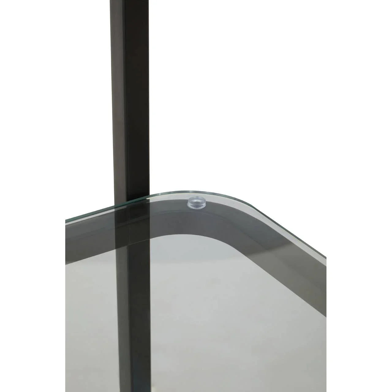 Deco Black Glass Shelf Unit