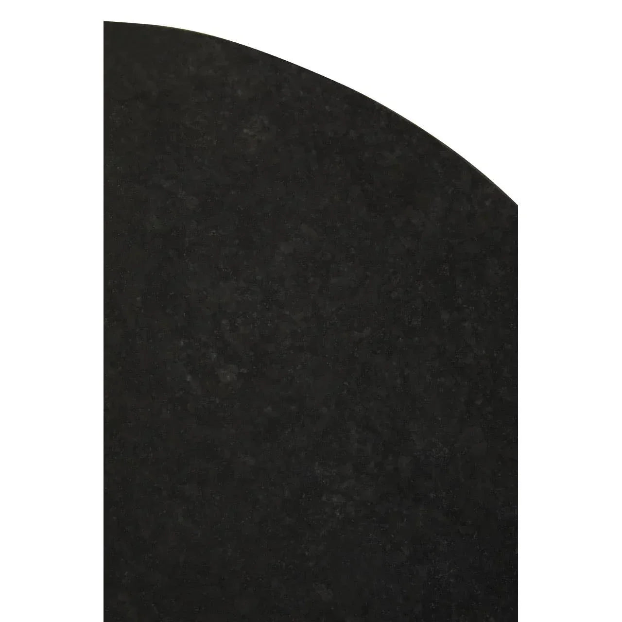 Black stone tabletop with rounded edge detail
