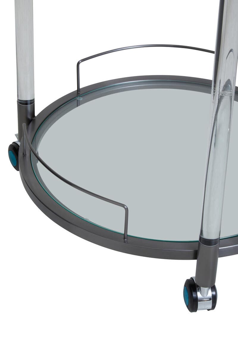 Modern Glass Bar Trolley