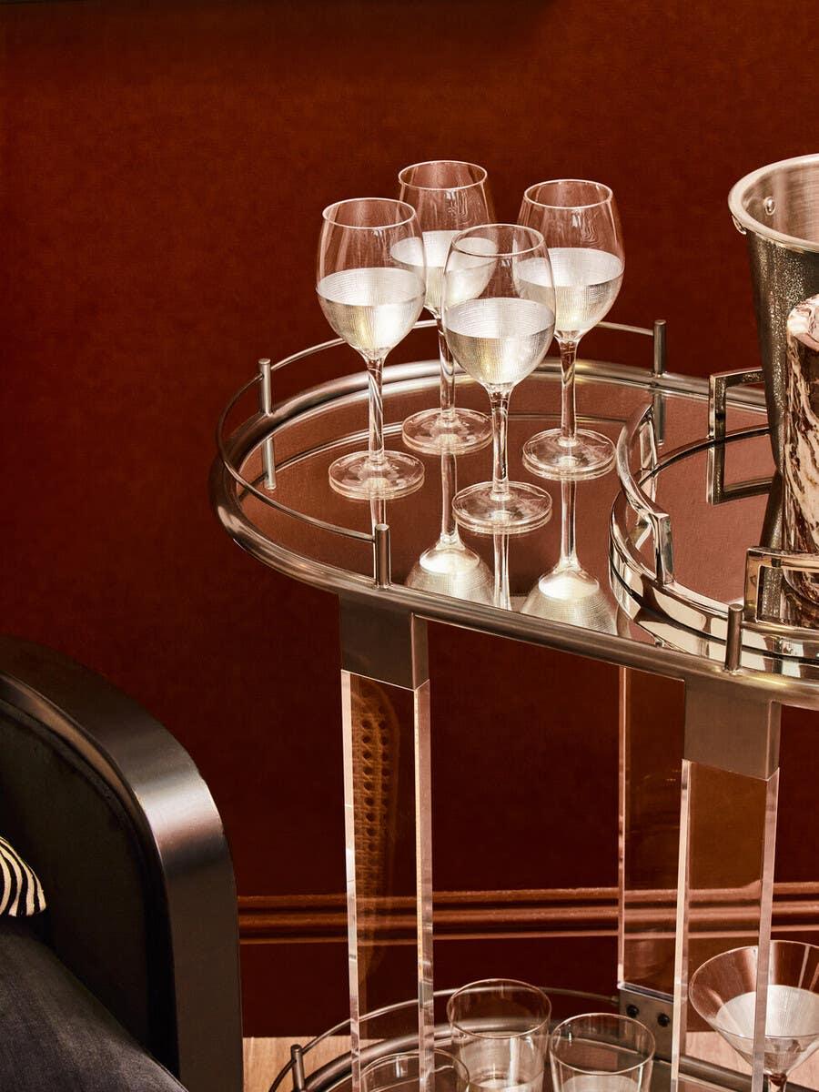 Modern Oval Bar Trolley