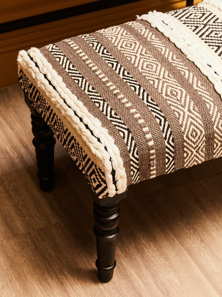 Boho Chic Cushioned Bench