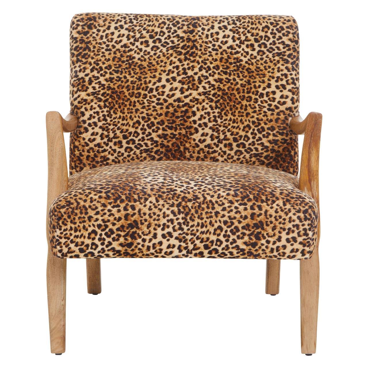 Luxe Leopard Print Accent Chair