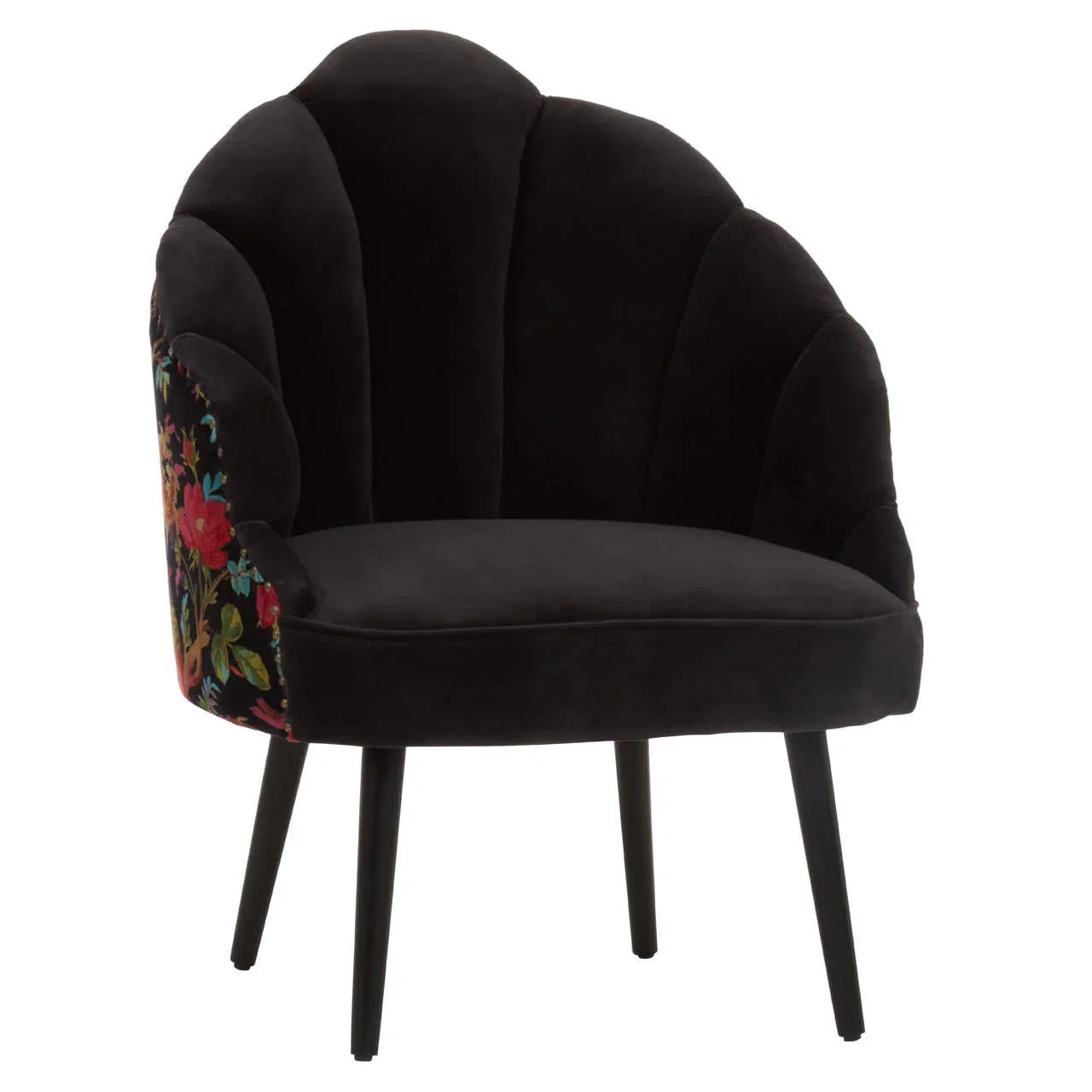 Peacock Motif Accent Chair