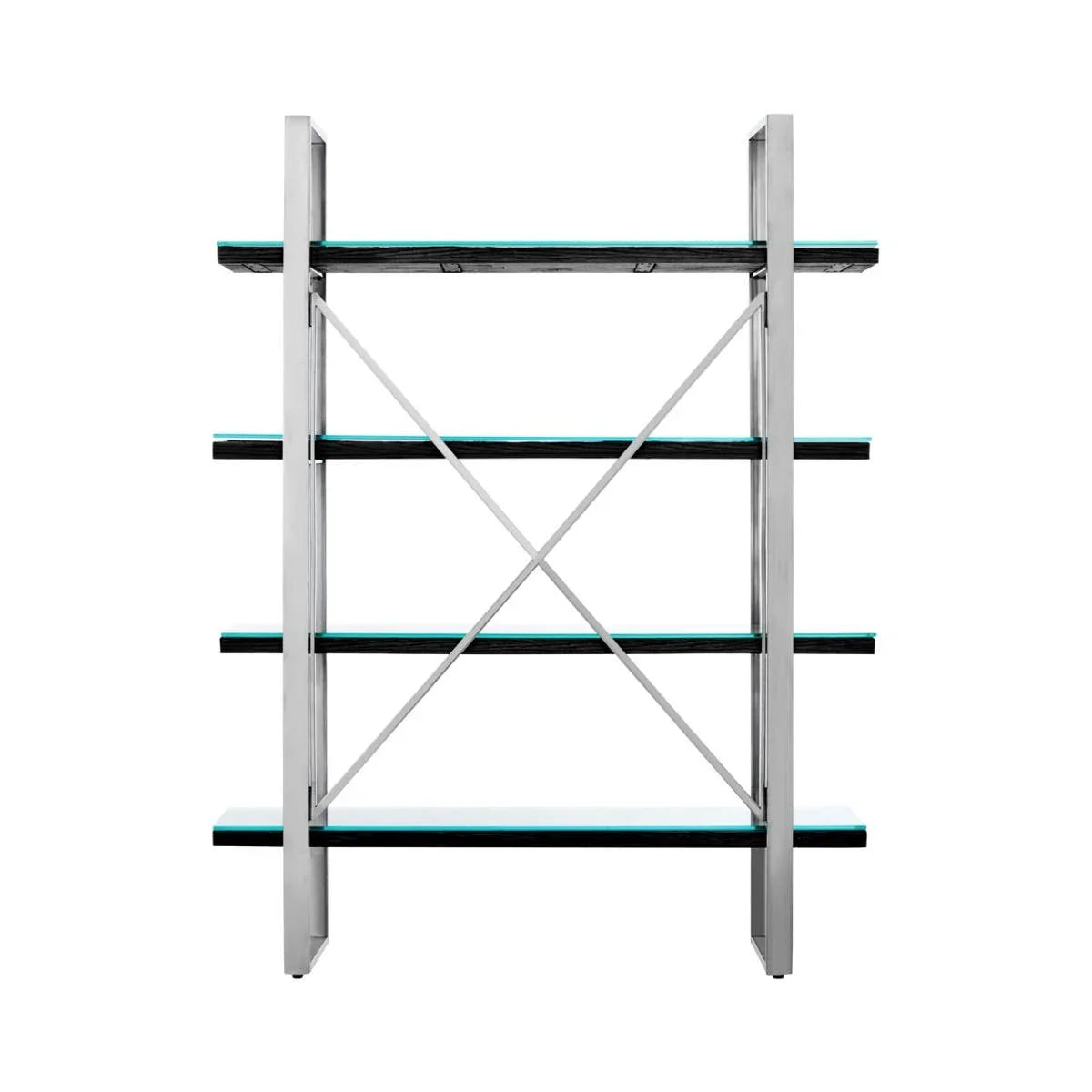 Modern Black Tiered Shelf