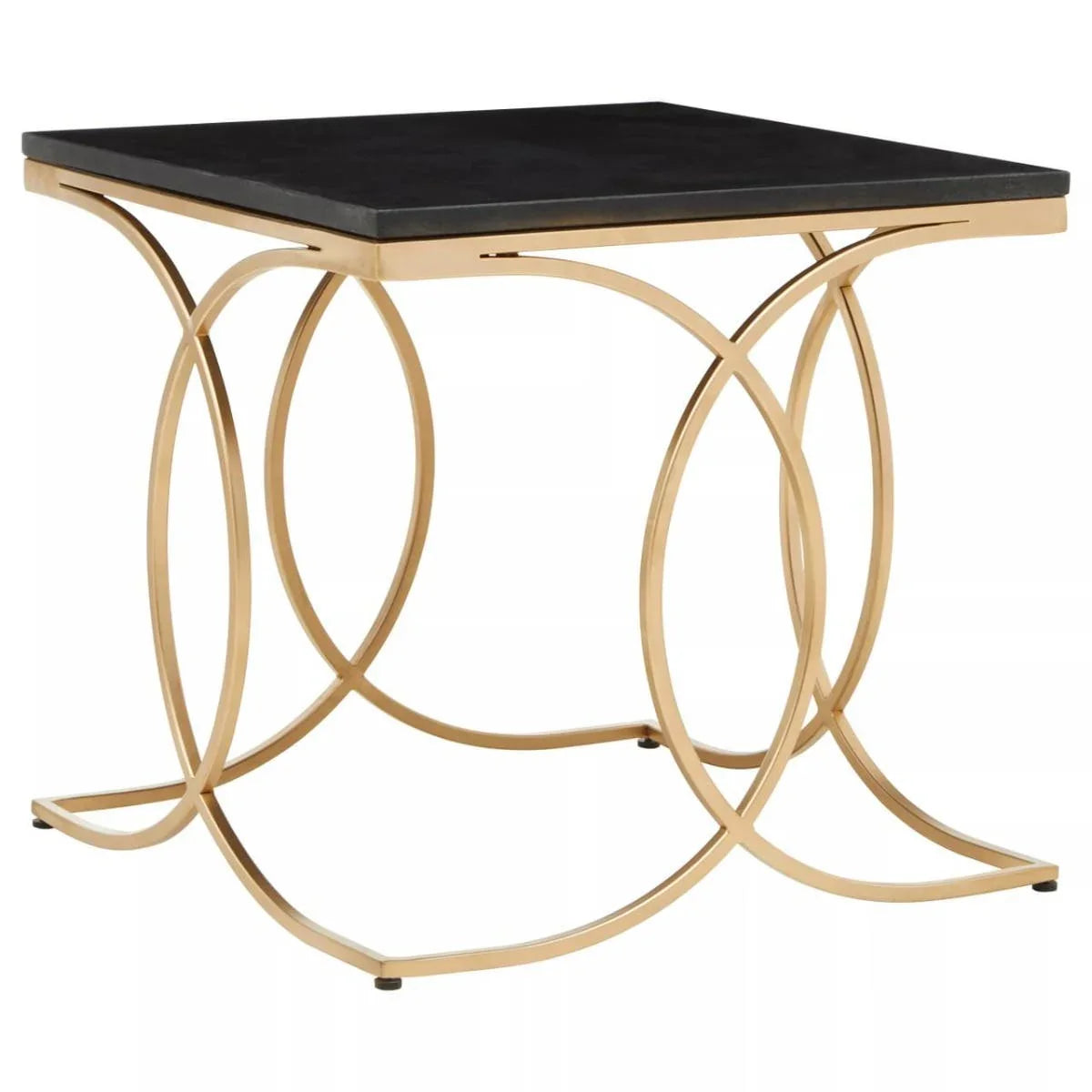 Luxury Black Marble Gold Table