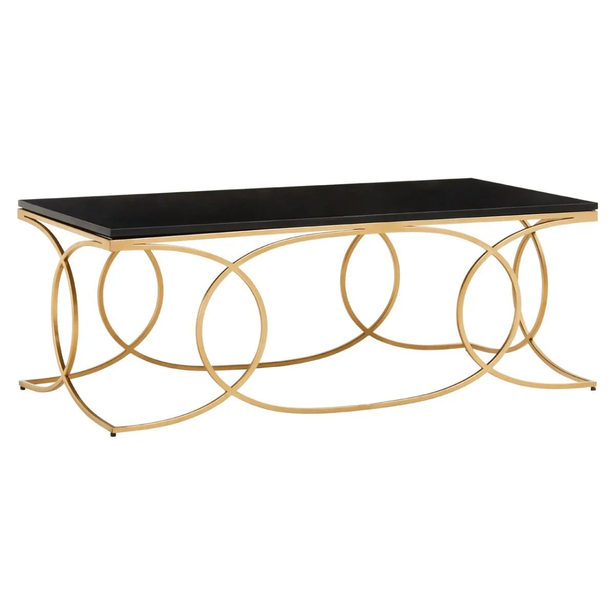 Glam Black Marble Coffee Table