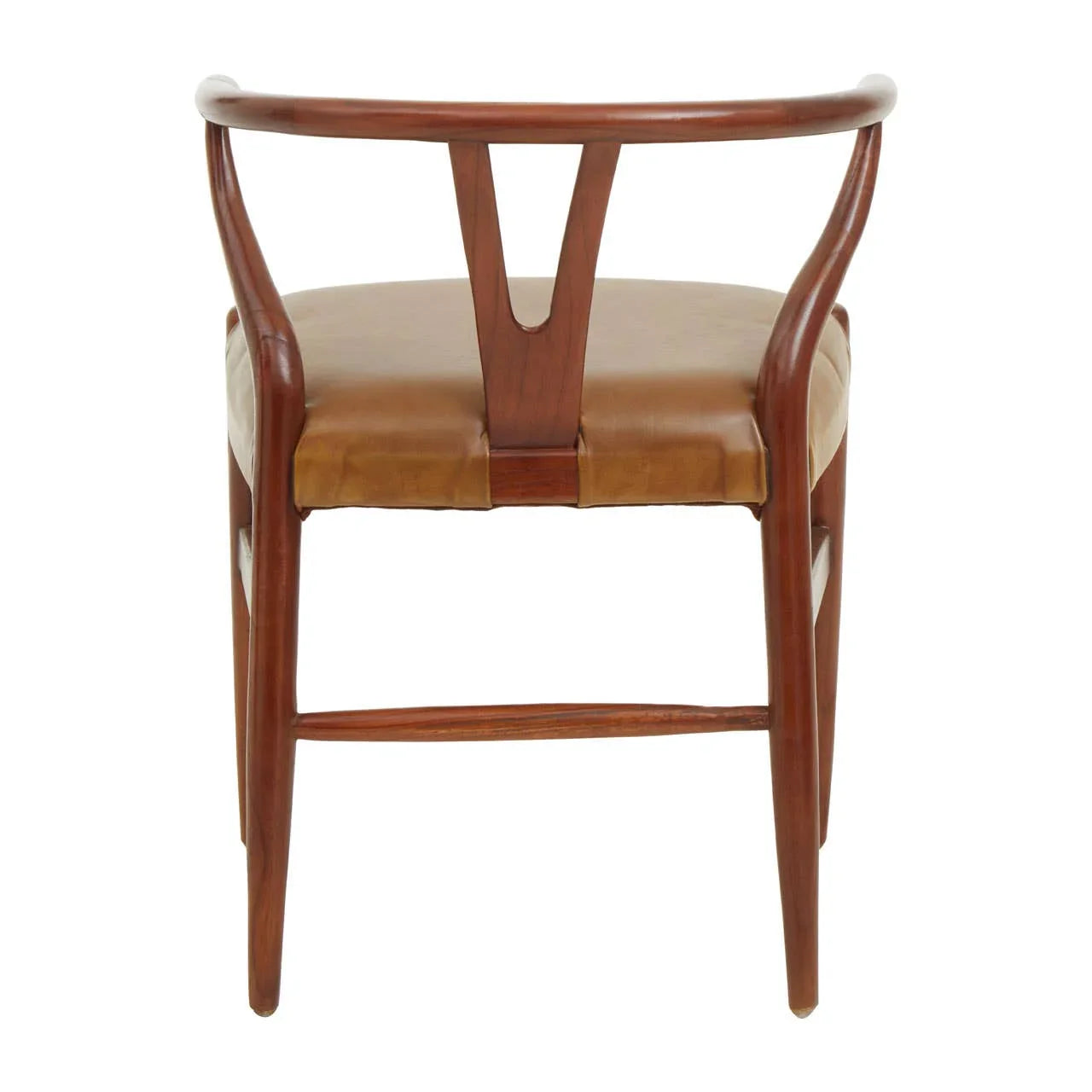 Luxe Leather Teak Stool