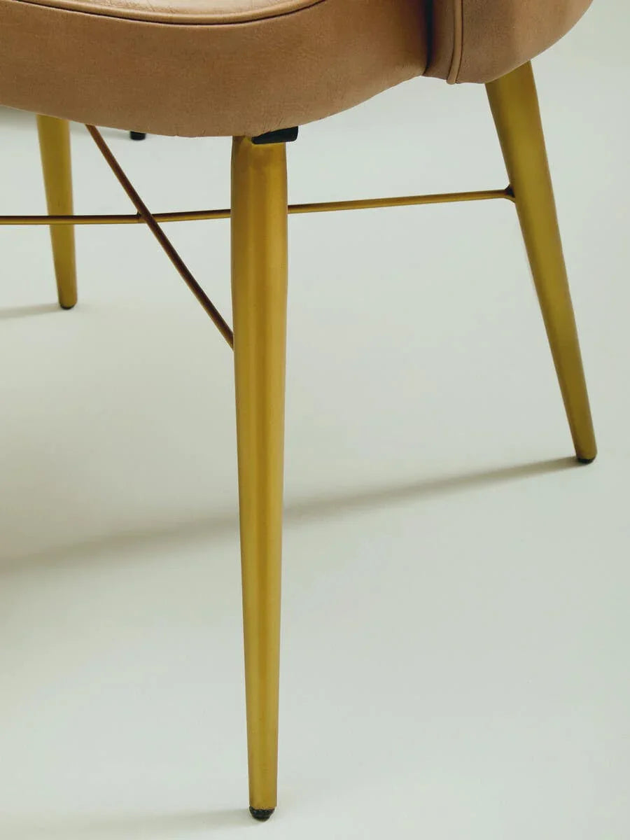 Luxe Grey Leather Lounge Chair