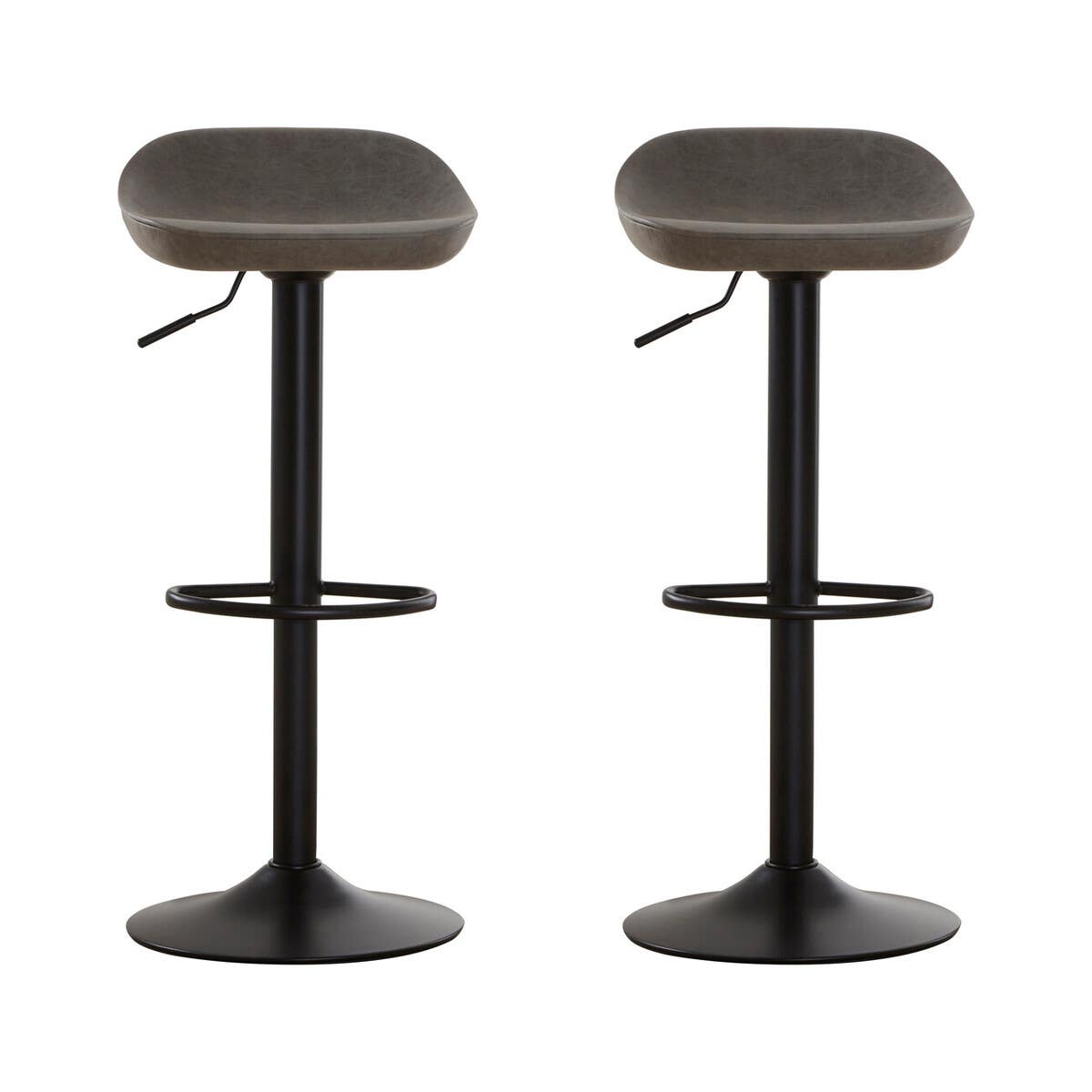 Modern Ash Leather Bar Stools