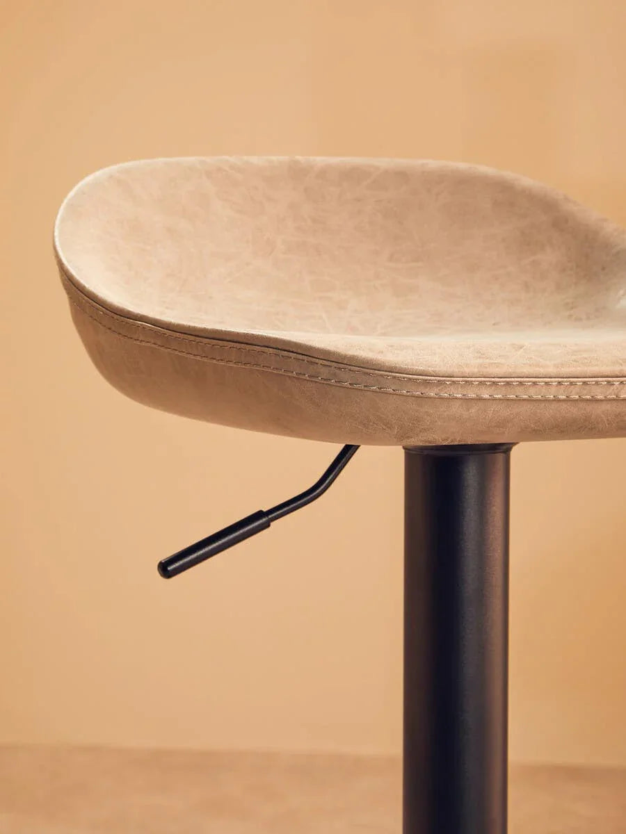 Modern Ash Leather Bar Stools