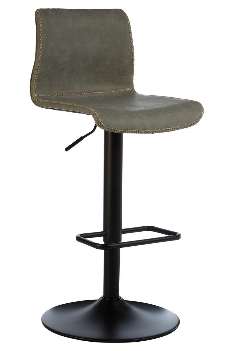 Modern Ash Leather Bar Stools