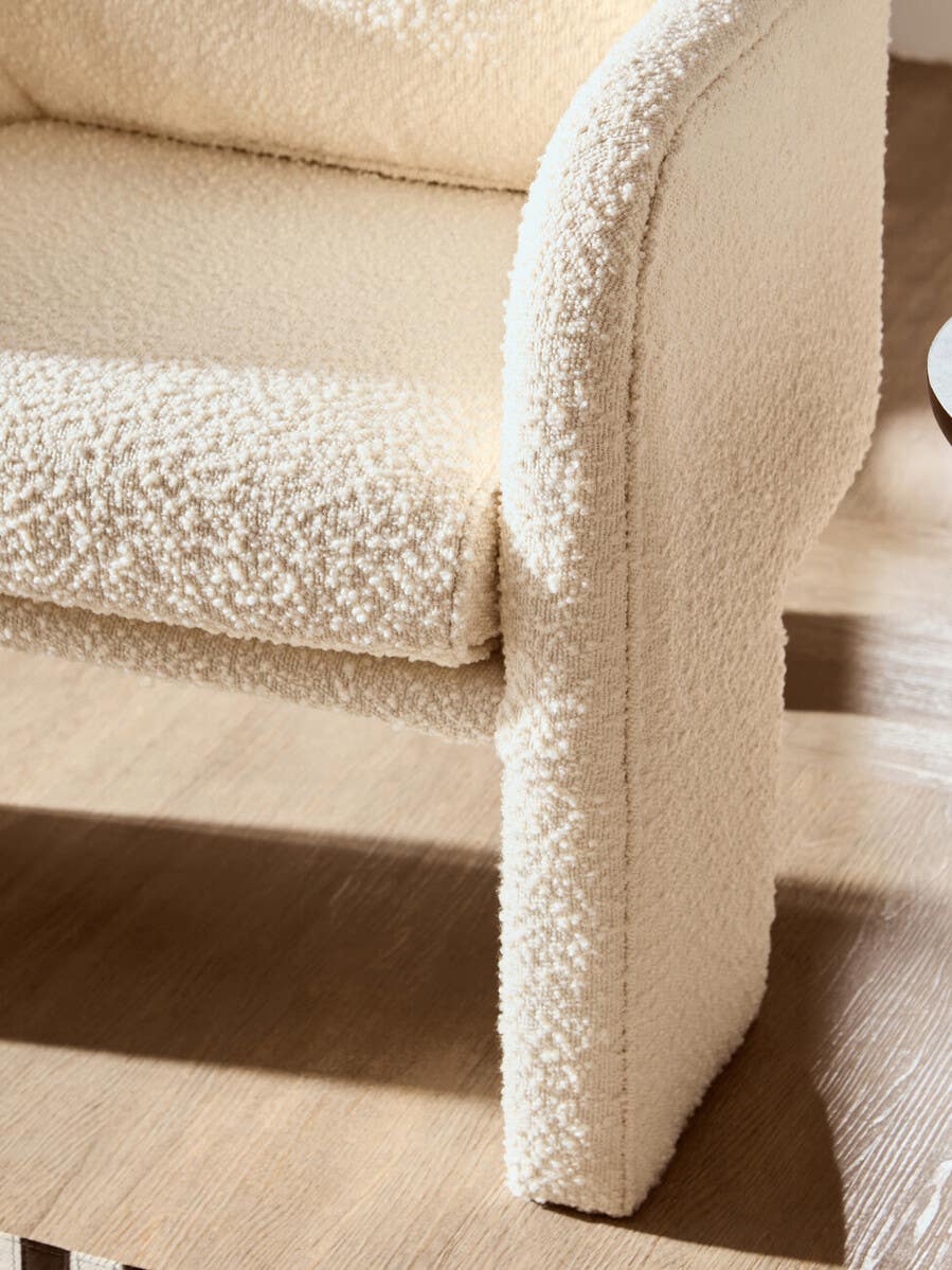 Luxe Ivory Boucle Armchair