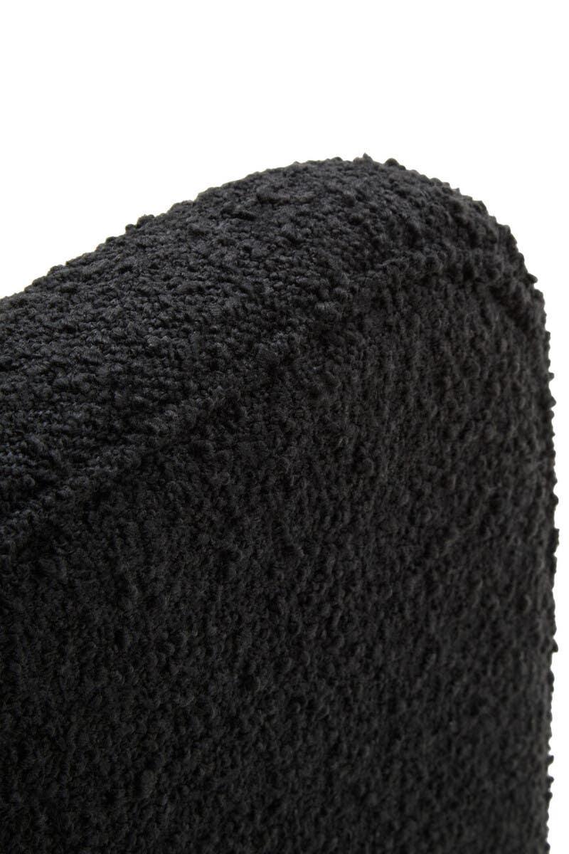 Close-up of black textured sofa backrest upholstery