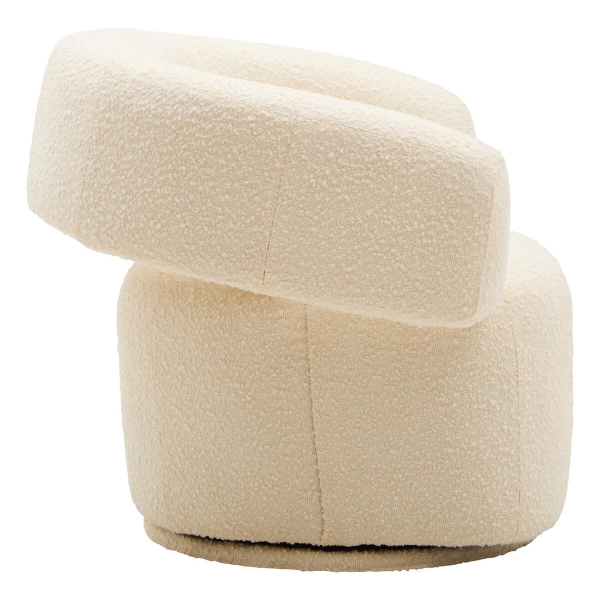 Luxe Ivory Swivel Armchair