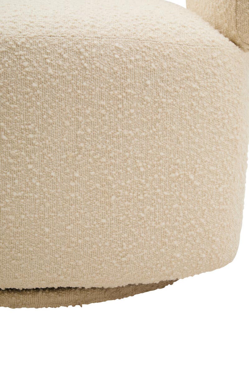 Luxe Ivory Swivel Armchair
