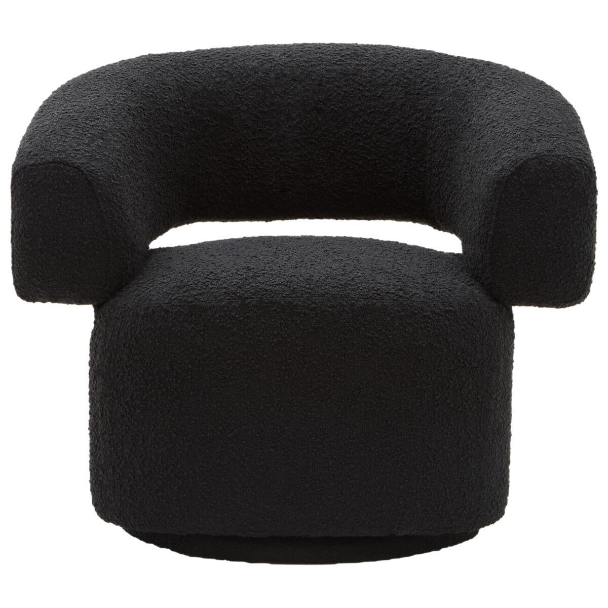 Luxe Swivel Black Armchair