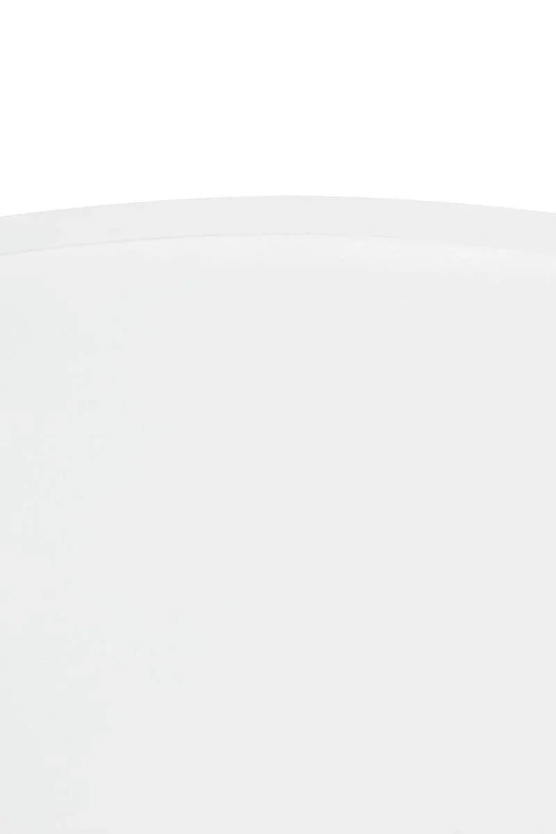 White curved tabletop surface with smooth finish, close-up detail