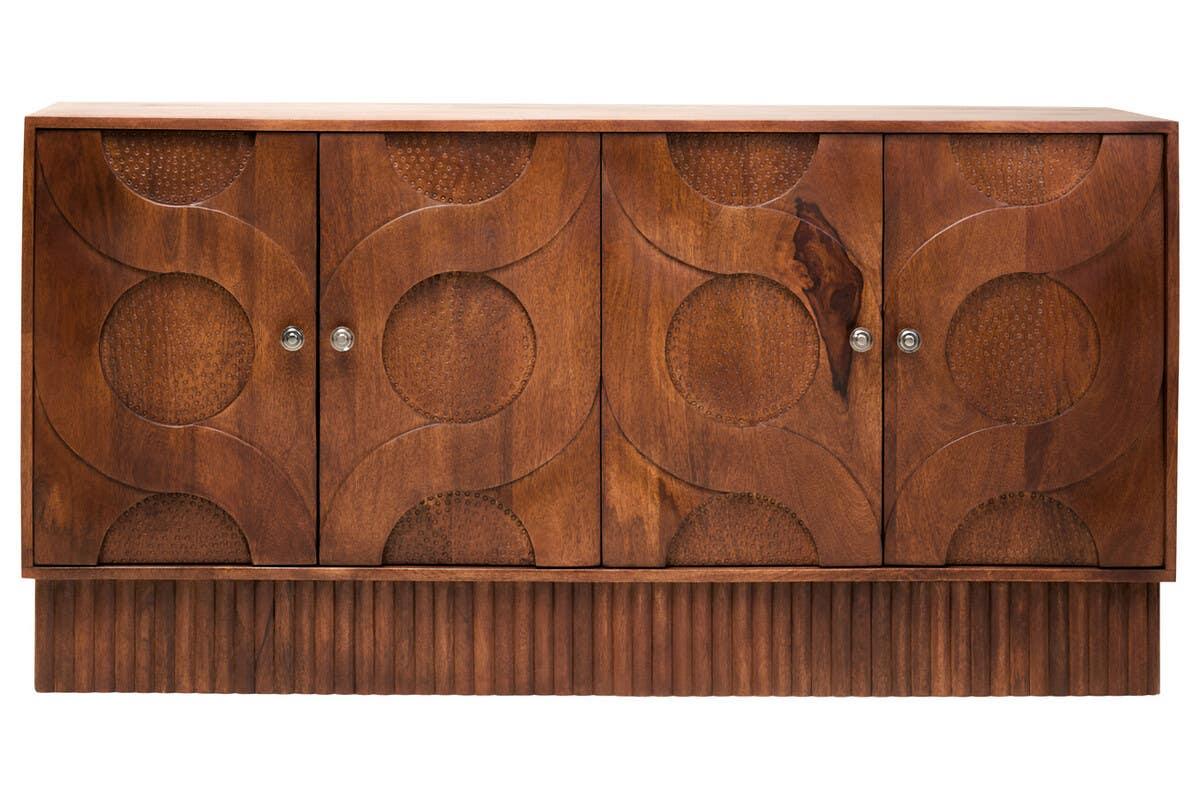 Mango Wood Carved Sideboard