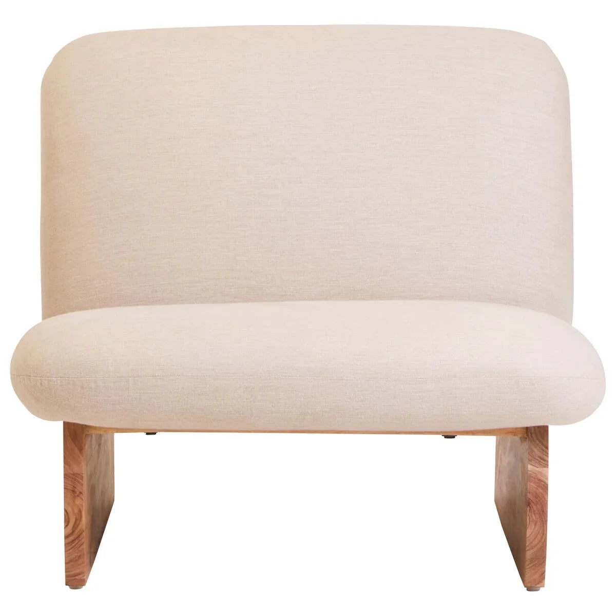 Natural Wood Base Accent Chair