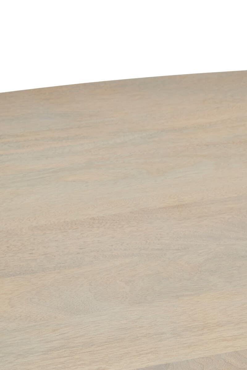Light oak wood tabletop closeup showing smooth finish and natural grain detail