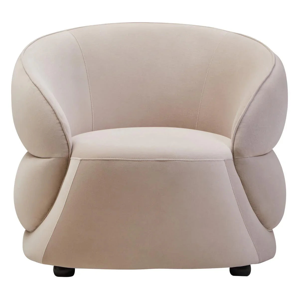 Luxe Stone Velvet Lounge Chair