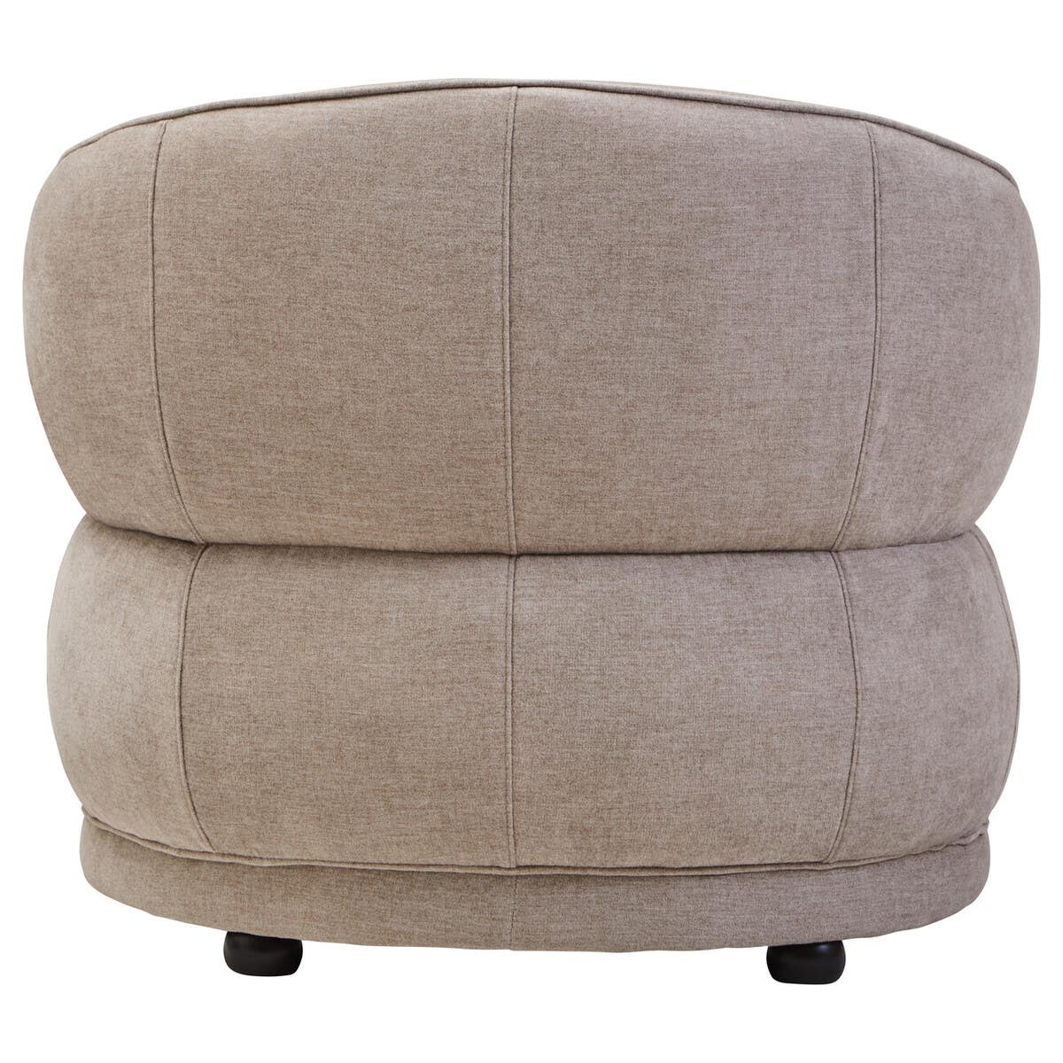 Taupe Chenille Curved Accent Chair