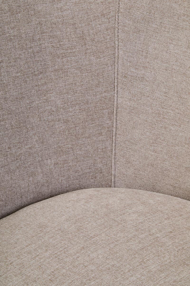 Taupe Chenille Curved Accent Chair