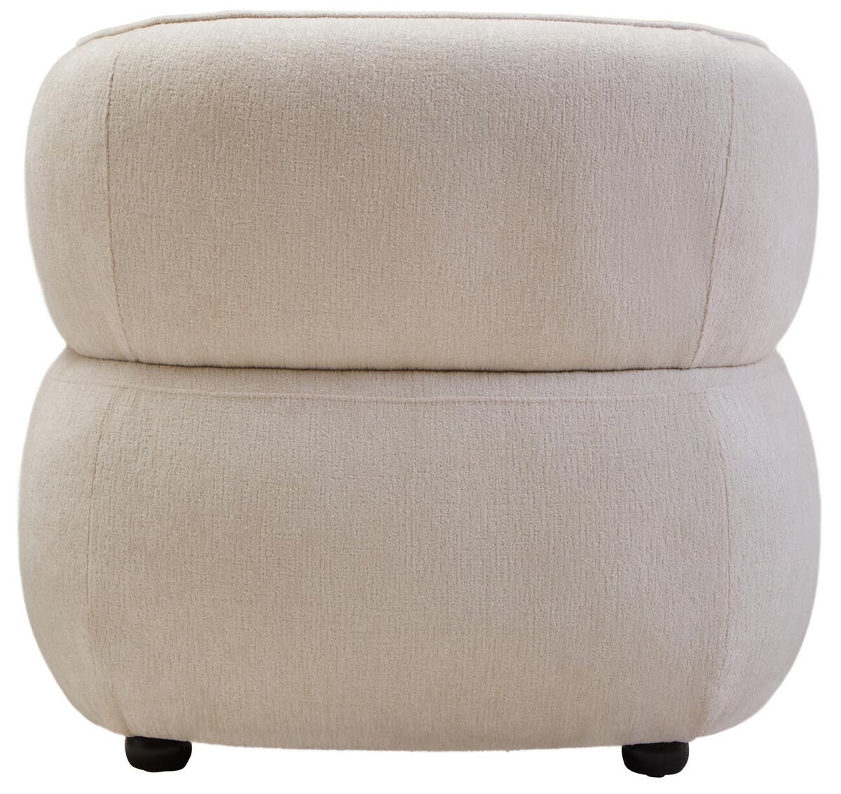 Luxe Ivory Curved Accent Chair