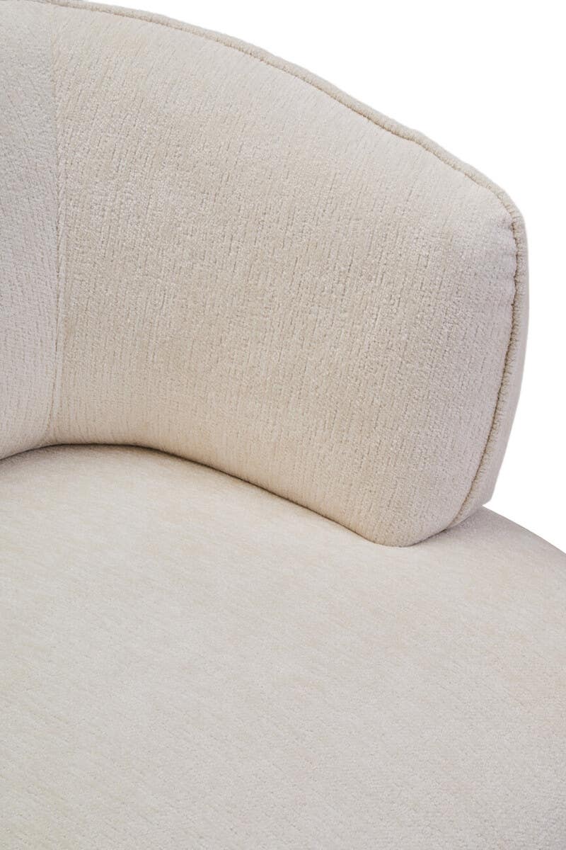 Luxe Ivory Curved Accent Chair