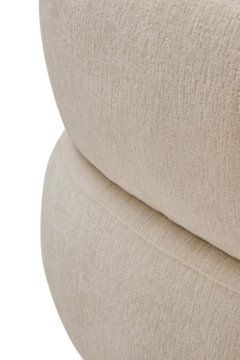 Luxe Ivory Curved Accent Chair