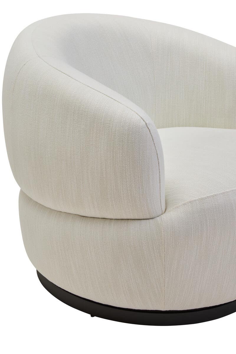 Luxe Curved Swivel Accent Chair
