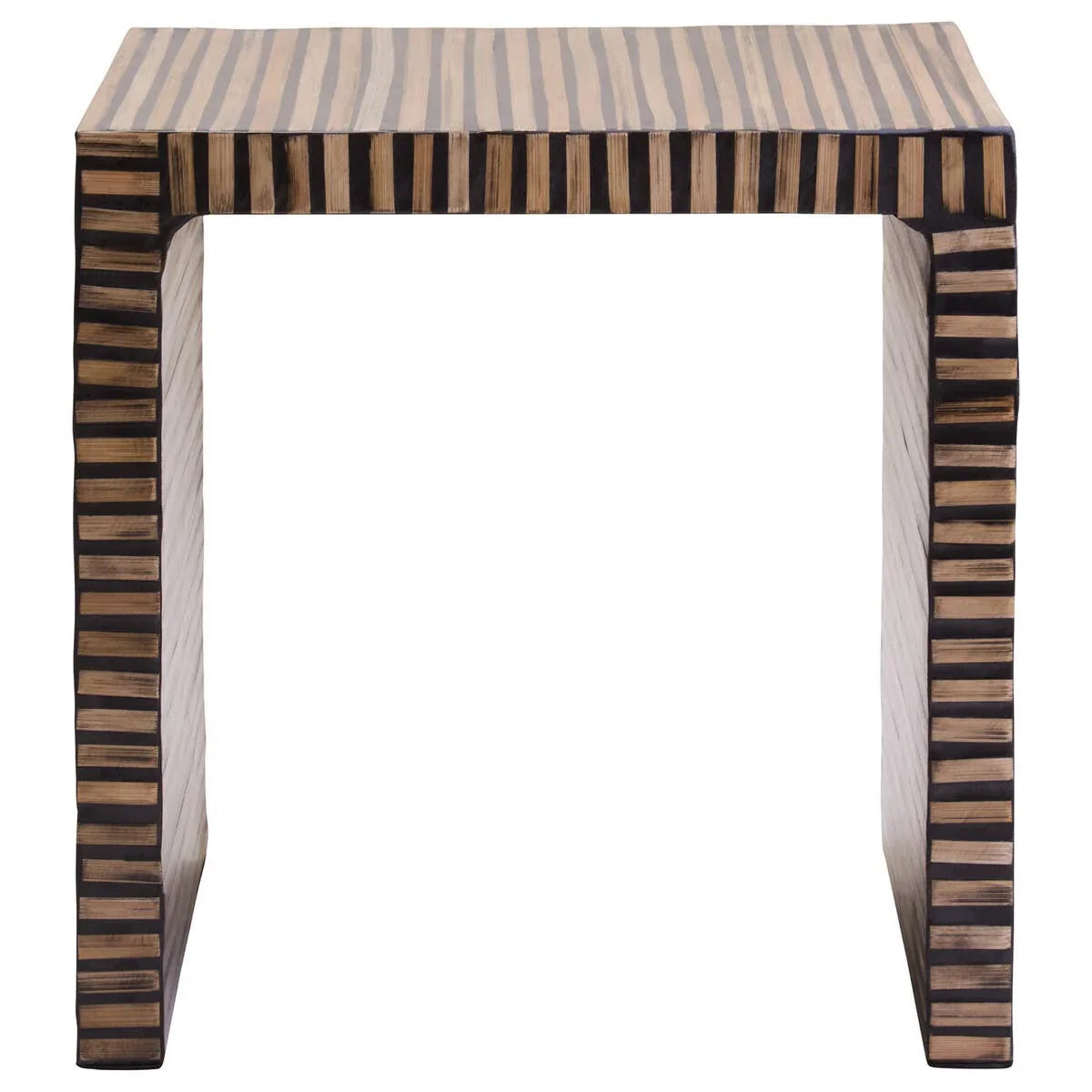 Bamboo Inlay Side Table