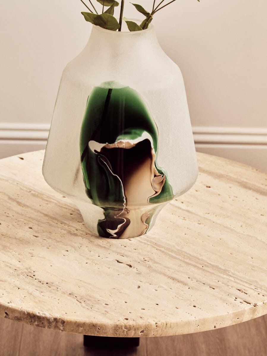 Travertine Round Coffee Table