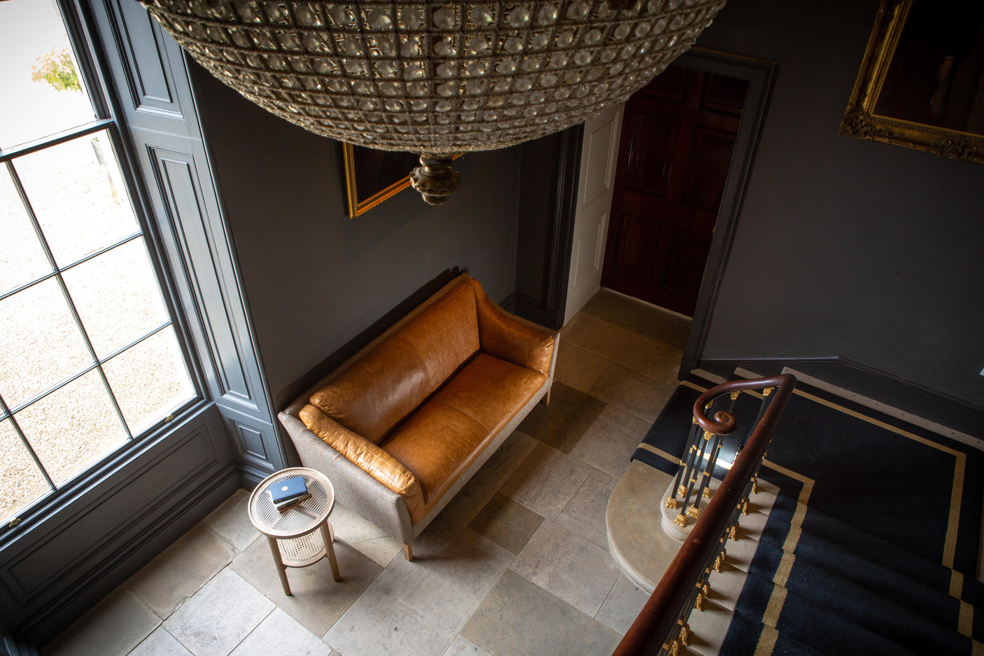 Malone Large 2 Seater HTW & Brown Tan Leather