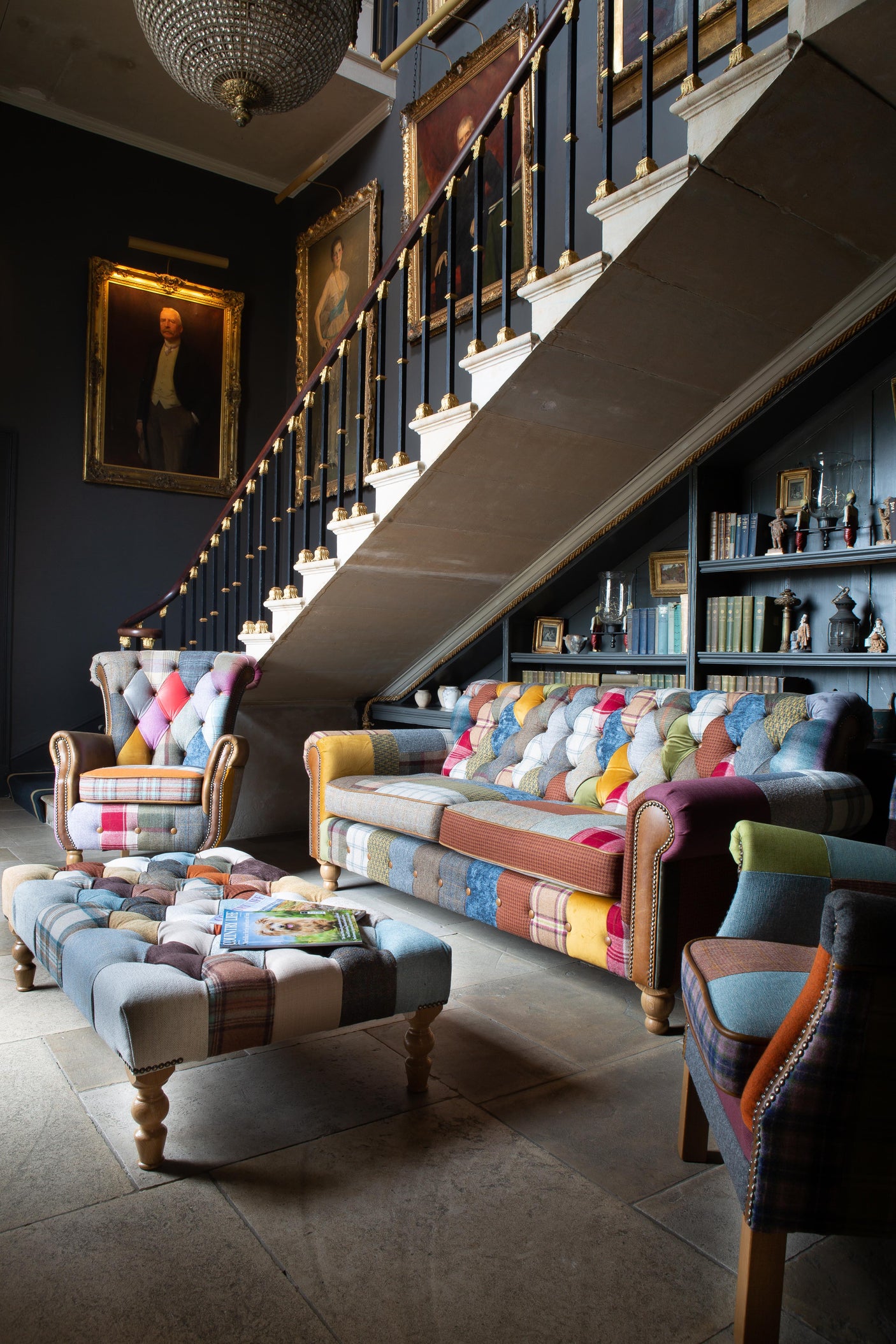 Dickinson Armchair in Patchwork & Cerato Brown Leather (NEW 2024)