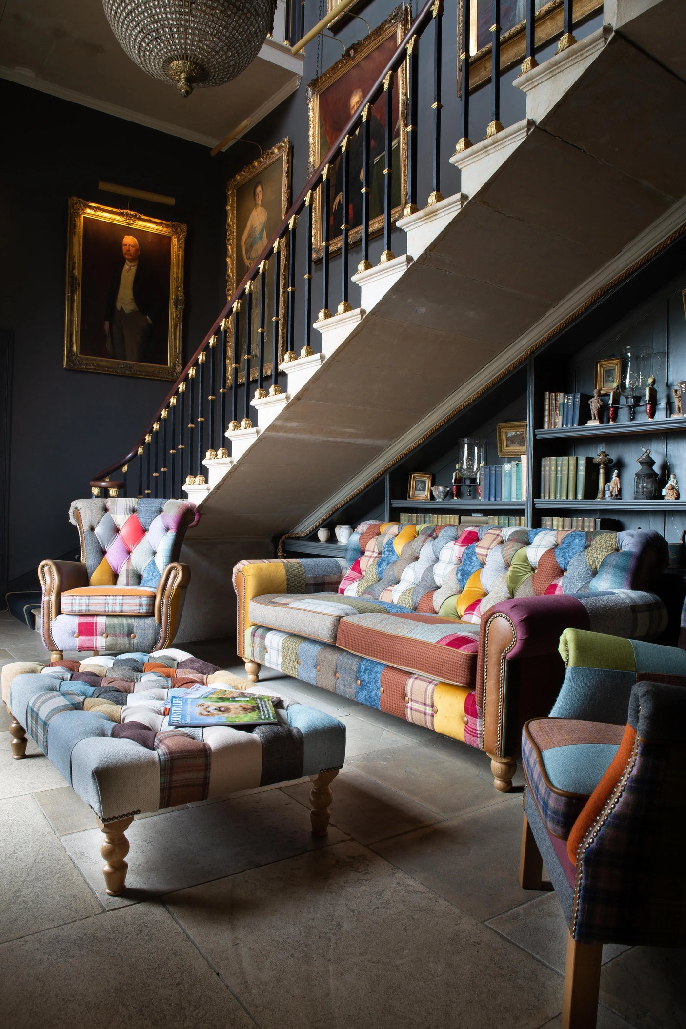 Dickinson Armchair in Patchwork & Cerato Brown Leather (NEW 2024)